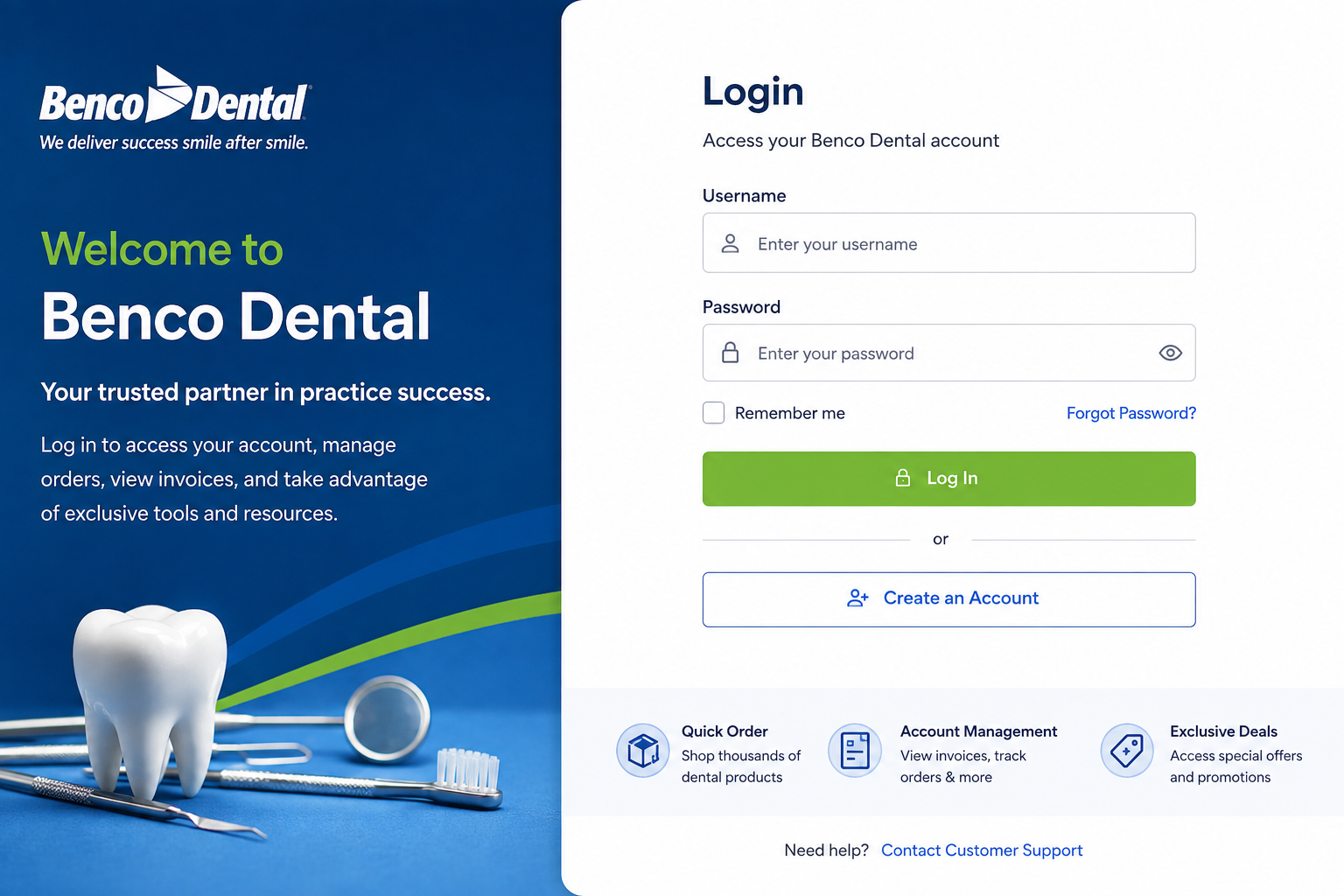 Benco Dental Login